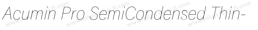 Acumin Pro SemiCondensed Thin字体转换